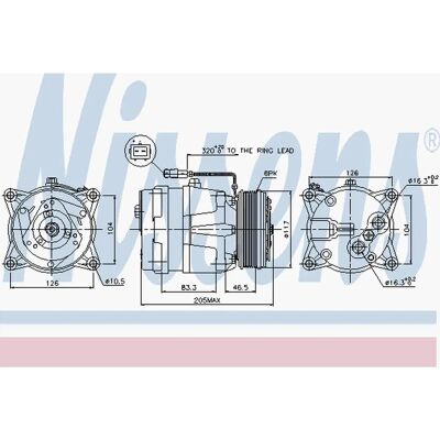 NISSENS V5 Kompressori - Ilmastointilaite NISSENS V5 Kompressori - Ilmastointilaite