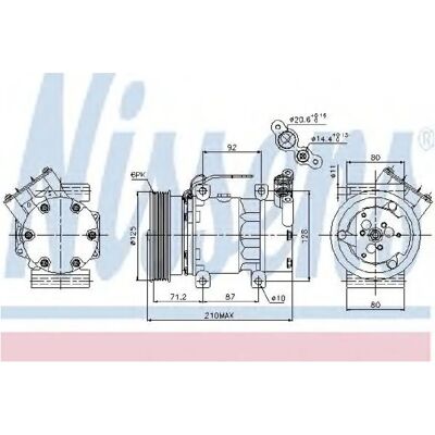 Nissens Sd6v12 - Klimakompressor für Dacia, Lada, Nissan, Renault Nissens Sd6v12 - Klimakompressor für Dacia, Lada, Nissan, Renault