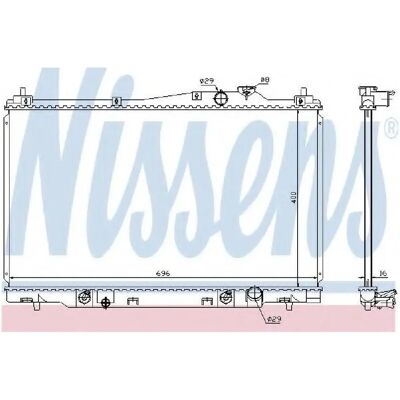 NISSENS 68142 Ψυγείο αλουμινίου για Honda Stream I NISSENS 68142 Ψυγείο αλουμινίου για Honda Stream I