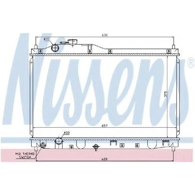 NISSENS Honda S2000 68145 Alumiinijäähdytin - Jäähdytysjärjestelmä NISSENS Honda S2000 68145 Alumiinijäähdytin - Jäähdytysjärjestelmä