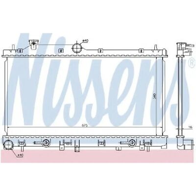 Radiateur NISSENS 67720 - Aluminium, Réservoir en Plastique, Ailettes Soudées Radiateur NISSENS 67720 - Aluminium, Réservoir en Plastique, Ailettes Soudées