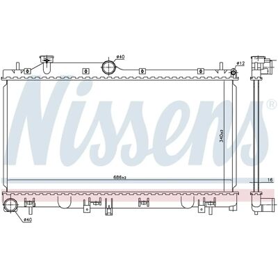 Nissens 67724 Jäähdyttimen radiatori - Radiator, Jäähdytys, Subaru Impreza III Nissens 67724 Jäähdyttimen radiatori - Radiator, Jäähdytys, Subaru Impreza III
