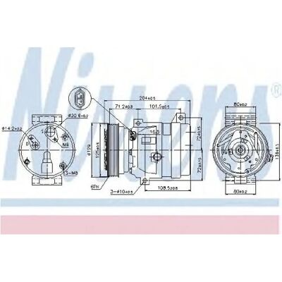 NISSENS V5 12 PAG 46 - Compresseur de clim NISSENS V5 12 PAG 46 - Compresseur de clim