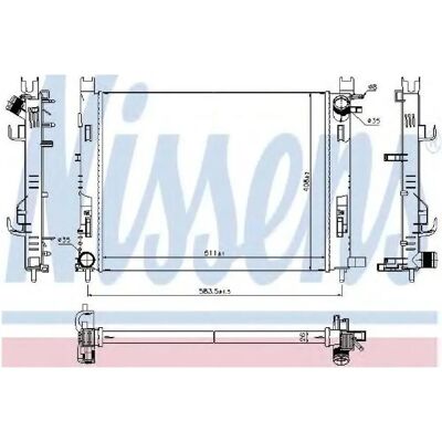 Nissens Modell 637624 Aluminium Kühler für Dacia, Renault, Lada - Radiator Nissens Modell 637624 Aluminium Kühler für Dacia, Renault, Lada - Radiator