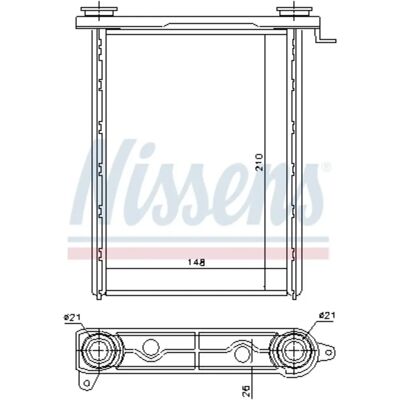 Nissens Modèle 73343 Noyau de chauffage - Noyau de chauffage Nissens Modèle 73343 Noyau de chauffage - Noyau de chauffage