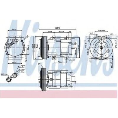 Ψυγείο κλιματισμού NISSENS FS10 - Συμβατό με Ford Ψυγείο κλιματισμού NISSENS FS10 - Συμβατό με Ford