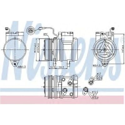 Nissens Chevrolet Aveo Kalos 89275 Συμπιεστής Κλιματισμού Nissens Chevrolet Aveo Kalos 89275 Συμπιεστής Κλιματισμού