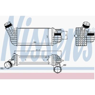 NISSENS intercooler 96512 - Lucht-Lucht, Water-Lucht, Zonder EGR-ventiel - Citroën, Peugeot NISSENS intercooler 96512 - Lucht-Lucht, Water-Lucht, Zonder EGR-ventiel - Citroën, Peugeot