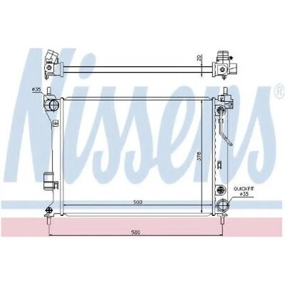 NISSENS 67548 Aluminium Radiator til Hyundai i20 I - Kølesystem NISSENS 67548 Aluminium Radiator til Hyundai i20 I - Kølesystem