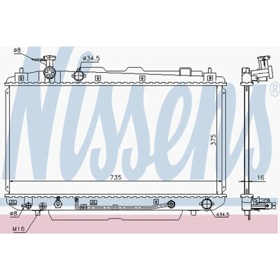 Nissens 646852 Αλουμινένιος Ψυγείο για Toyota RAV4 II SUV - Ψυγείο Nissens 646852 Αλουμινένιος Ψυγείο για Toyota RAV4 II SUV - Ψυγείο