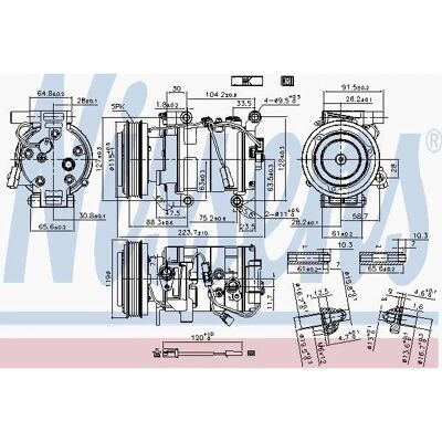 Nissens H12 Ilmastointikompressori - Ilmastointikompressori Nissens H12 Ilmastointikompressori - Ilmastointikompressori