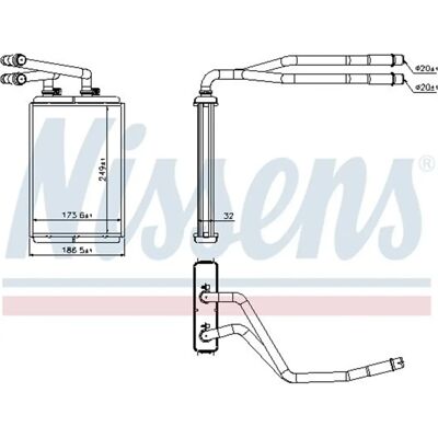 Nissens 73990 Varme - Høj Kvalitet Aluminium, Passer til Citroën, Fiat Nissens 73990 Varme - Høj Kvalitet Aluminium, Passer til Citroën, Fiat
