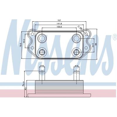 NISSENS 90676 Oljekjøler - Vannkjølt Aluminium NISSENS 90676 Oljekjøler - Vannkjølt Aluminium