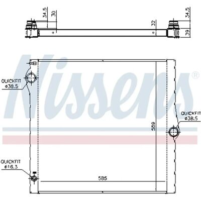 Nissens 60825 Aluminium Radiator - Kjølesystem Nissens 60825 Aluminium Radiator - Kjølesystem