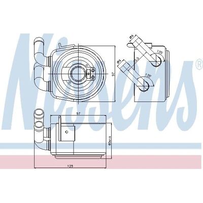 NISSENS Μοντέλο 90695 - Ψυκτήρας λαδιού για Jaguar XF, X-Type, S-Type, Ford Mondeo 3 NISSENS Μοντέλο 90695 - Ψυκτήρας λαδιού για Jaguar XF, X-Type, S-Type, Ford Mondeo 3