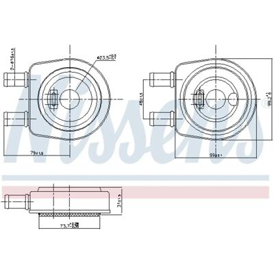 Chłodnica oleju NISSENS 90704 - Aluminium - Wodny chłód - First Fit Chłodnica oleju NISSENS 90704 - Aluminium - Wodny chłód - First Fit