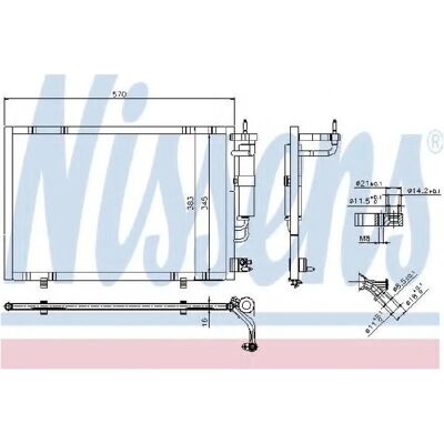 Nissens 940277 Alumiininen Ilmastointikondensaattori Tuuhturilla - Ilmastointikondensaattori Nissens 940277 Alumiininen Ilmastointikondensaattori Tuuhturilla - Ilmastointikondensaattori