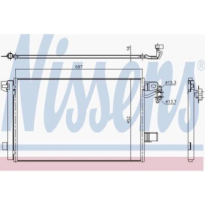 Nissens 940345 Κλιματικός Συμπυκνωτής με Ξηραντήρα - VW 7E0820411B / C / D Nissens 940345 Κλιματικός Συμπυκνωτής με Ξηραντήρα - VW 7E0820411B / C / D