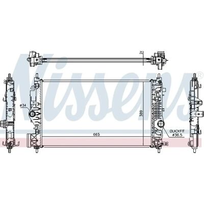 Radiator aluminiowy NISSENS 630764 - System chłodzenia Radiator aluminiowy NISSENS 630764 - System chłodzenia