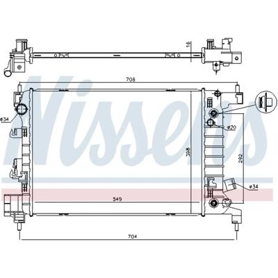 NISSENS Chevrolet Aveo 61696 - Koelradiator NISSENS Chevrolet Aveo 61696 - Koelradiator
