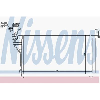 NISSENS 940350 Αλουμινένιος συμπυκνωτής A/C - Hyundai H-1 Cargo NISSENS 940350 Αλουμινένιος συμπυκνωτής A/C - Hyundai H-1 Cargo