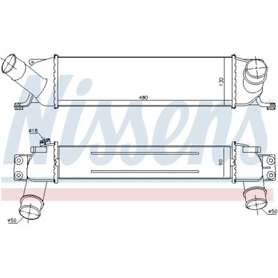 Nissens Modèle 96458 Intercooler - Refroidi par air en aluminium Nissens Modèle 96458 Intercooler - Refroidi par air en aluminium