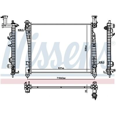 Nissens 61032 Aluminium Kühler für Jeep Grand Cherokee - Radiator Nissens 61032 Aluminium Kühler für Jeep Grand Cherokee - Radiator