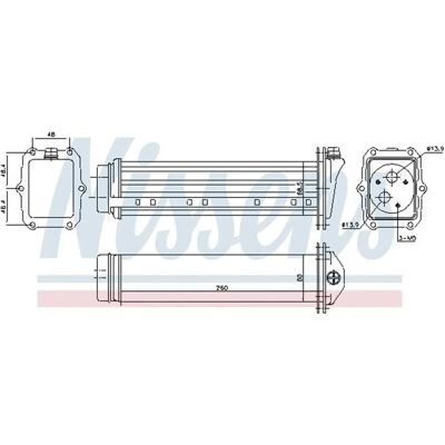 Nissens Modell 06E145621F Wassergekühlter Aluminium-Ladeluftkühler - Intercooler Nissens Modell 06E145621F Wassergekühlter Aluminium-Ladeluftkühler - Intercooler