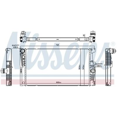 Ψυγείο σε αλουμίνιο NISSENS 60839 - BMW Σειρά 5 Ψυγείο σε αλουμίνιο NISSENS 60839 - BMW Σειρά 5