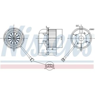 Nissens Ventilateur intérieur - 87155 Nissens Ventilateur intérieur - 87155