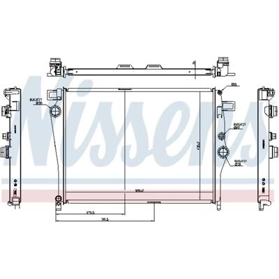 Ψυγείο C-Class Nissens - Αλουμίνιο, 588x432mm, 26mm, First Fit Ψυγείο C-Class Nissens - Αλουμίνιο, 588x432mm, 26mm, First Fit