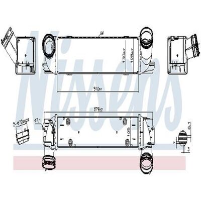 NISSENS 96336 Intercooler - Luftkøler, aluminium, BMW 3 NISSENS 96336 Intercooler - Luftkøler, aluminium, BMW 3