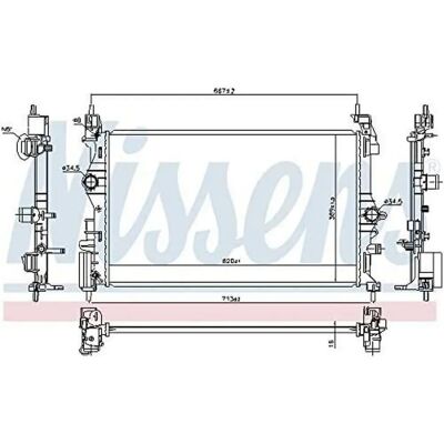 NISSENS 630786 Aluminium Kühler - Kühlsystem NISSENS 630786 Aluminium Kühler - Kühlsystem