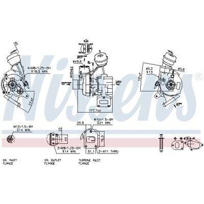Nissens Modell 93026 Pneumatischer Turbolader - Turbolader Nissens Modell 93026 Pneumatischer Turbolader - Turbolader