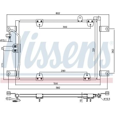 Nissens 940578 - Kondensor för Suzuki Grand Vitara I - Utan torkare Nissens 940578 - Kondensor för Suzuki Grand Vitara I - Utan torkare