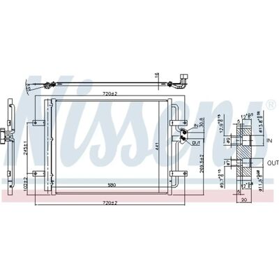 NISSENS 940584 Condensatore in alluminio per clima - VW Golf 7 NISSENS 940584 Condensatore in alluminio per clima - VW Golf 7