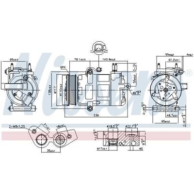 Nissens Ford Transit V362 6R Klimakompressor - Autoersatzteile Nissens Ford Transit V362 6R Klimakompressor - Autoersatzteile