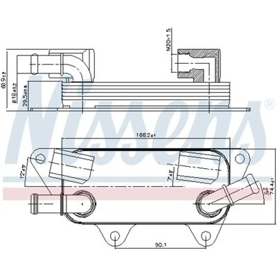 NISSENS 90789 Watergekoelde oliekoeler - Oliekoeler voor Land Rover Freelander I SUV NISSENS 90789 Watergekoelde oliekoeler - Oliekoeler voor Land Rover Freelander I SUV
