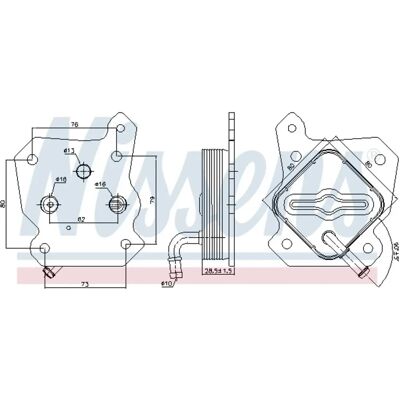 NISSENS 90790 Oil Cooler - Water-cooled Aluminum NISSENS 90790 Oil Cooler - Water-cooled Aluminum