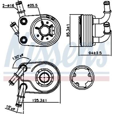 Nissens 90794 Aluminium Wassergekühlter Ölkühler - Motorölkühler Nissens 90794 Aluminium Wassergekühlter Ölkühler - Motorölkühler