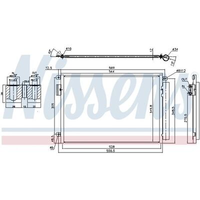 Nissens Fiat 500 0.9 Kondensator - Aluminium, med Tørrer, First Fit Nissens Fiat 500 0.9 Kondensator - Aluminium, med Tørrer, First Fit
