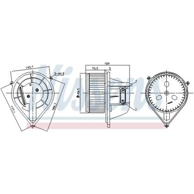 Nissens Interieur blower - 87241 - Interieur blower voor Fiat Ducato Bus 1.9 - 2.8 Tdi Nissens Interieur blower - 87241 - Interieur blower voor Fiat Ducato Bus 1.9 - 2.8 Tdi