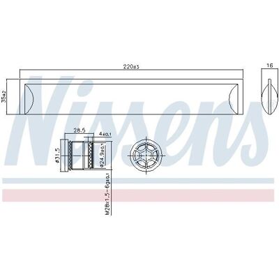 Nissens Ilmastointikuivaaja - 95554 - Yhteensopiva Audi Q3 Nissens Ilmastointikuivaaja - 95554 - Yhteensopiva Audi Q3