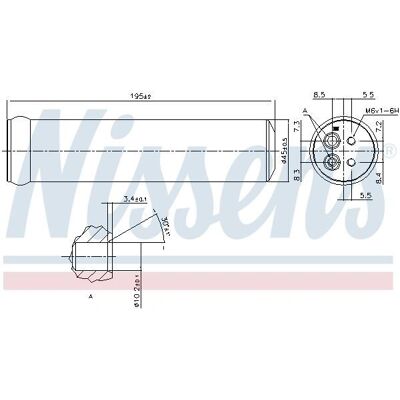 NISSENS 95569 Garrafa Desidratante de Alumínio - Garrafa de Desidratação NISSENS 95569 Garrafa Desidratante de Alumínio - Garrafa de Desidratação