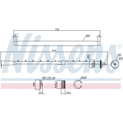 Nissens 95580 - Klimatrockner für Mercedes-Benz W204, C218, W212 Nissens 95580 - Klimatrockner für Mercedes-Benz W204, C218, W212