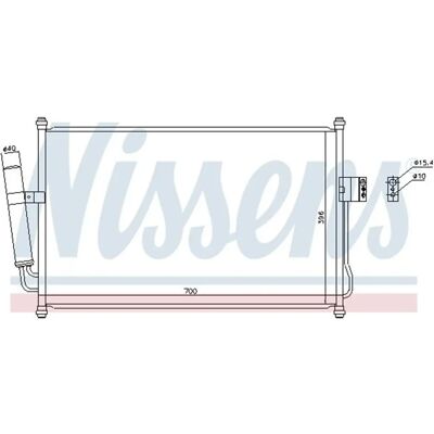 NISSENS 940709 Aluminium Klimakondensator - 700mm, 396mm, 12mm - Klimaanlage NISSENS 940709 Aluminium Klimakondensator - 700mm, 396mm, 12mm - Klimaanlage