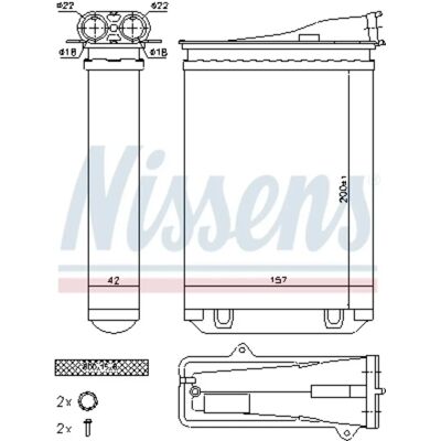 Nissens 72954 Lämmitin - Radiatointijärjestelmä Peugeot 2008, 208, C3 Nissens 72954 Lämmitin - Radiatointijärjestelmä Peugeot 2008, 208, C3