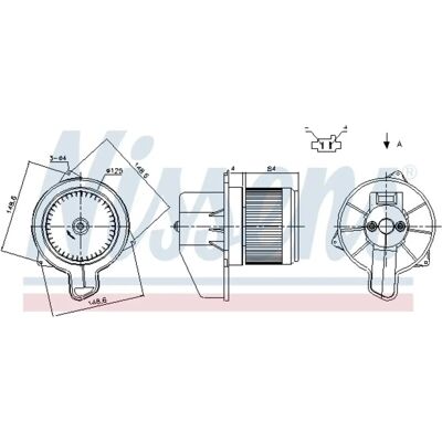 Nissens Interieurventilator 125mm - Binnenventilator Nissens Interieurventilator 125mm - Binnenventilator