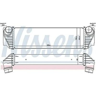 Nissens 96100 Intercooler - Yhteensopiva Alpina D5 Nissens 96100 Intercooler - Yhteensopiva Alpina D5
