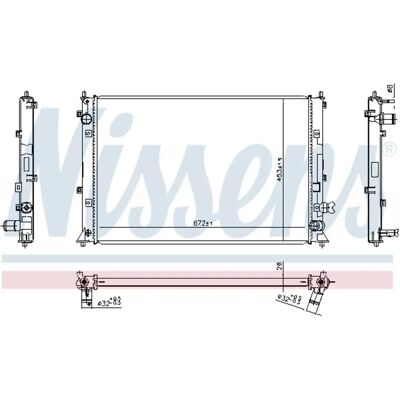 NISSENS 606297 Aluminium Radiator - Kyla System NISSENS 606297 Aluminium Radiator - Kyla System